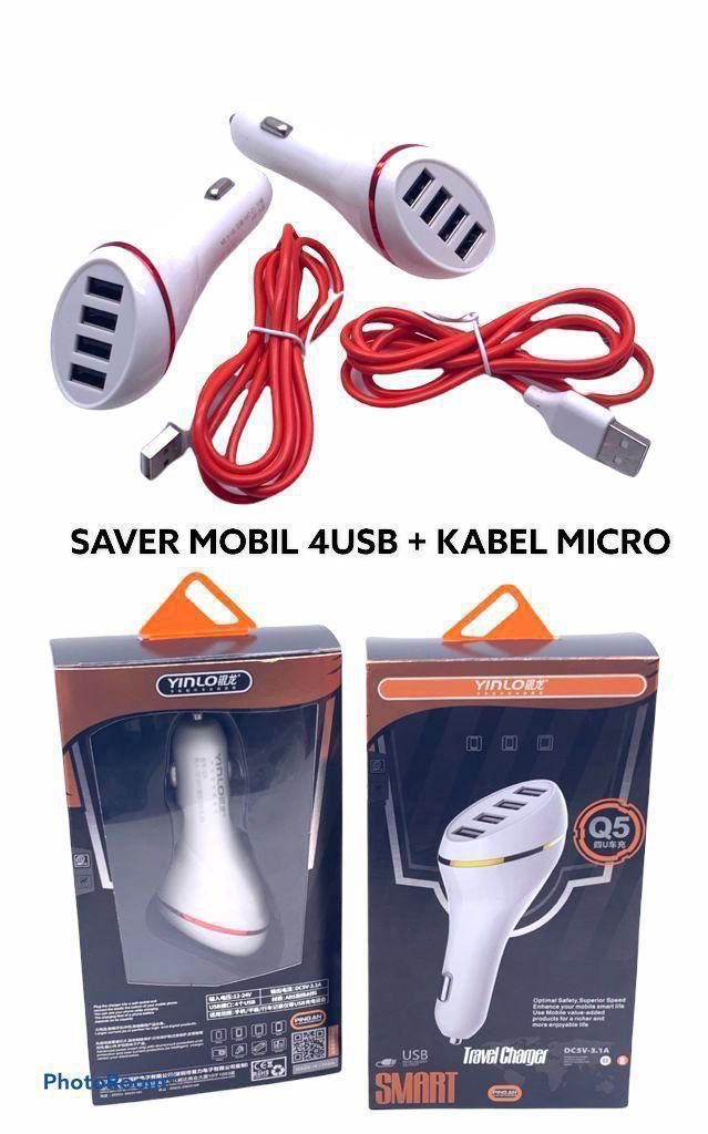 SAVER MOBIL COPAD Q5 4 USB 12V - 24V PLUS KABEL MICRO